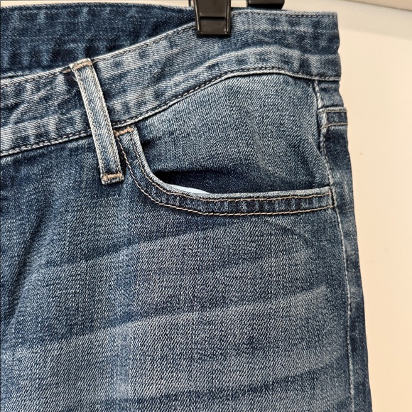 Koral Women's Crop Relaxed Selvage Skinny Blue Jeans Sz 34 - Picture 5 of 9